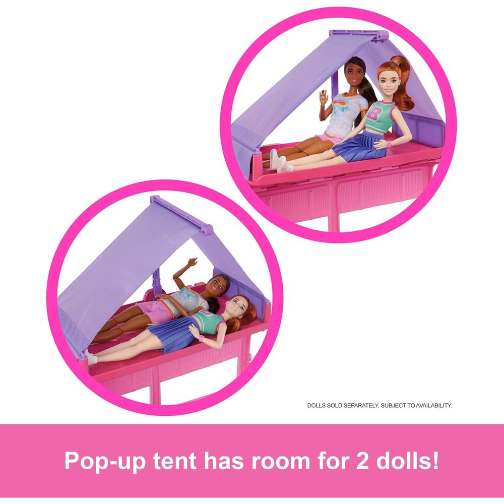 Barbie Dream Camper Playset with Tent and BBQ Grill Color Change NWT - Picture 3 of 7